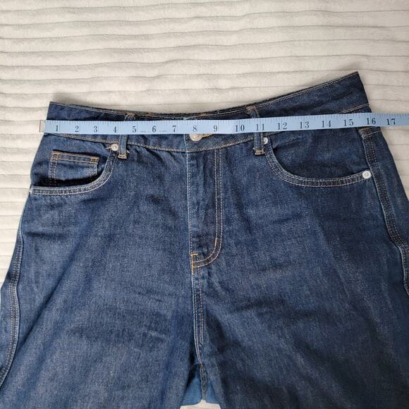 Princess Polly High Rise Straight Jeans Women 6 Dark Wash Recycled Cotton Eco - Picture 5 of 12